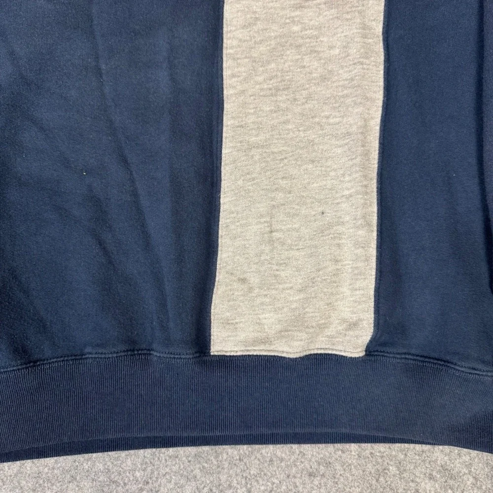 River Trader Sport Mens XL Quarter Zip Sweatshirt Navy Blue Colorblock Vintage